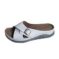 thumbnail image 2 of AXXD Womens Sandals White Wedge Summer Beach Mothers Day, 2 of 6