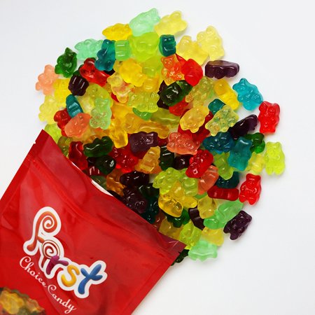 FirstChoiceCandy 12 Flavor Gummy Bears 2 Pound Resealable Bag
