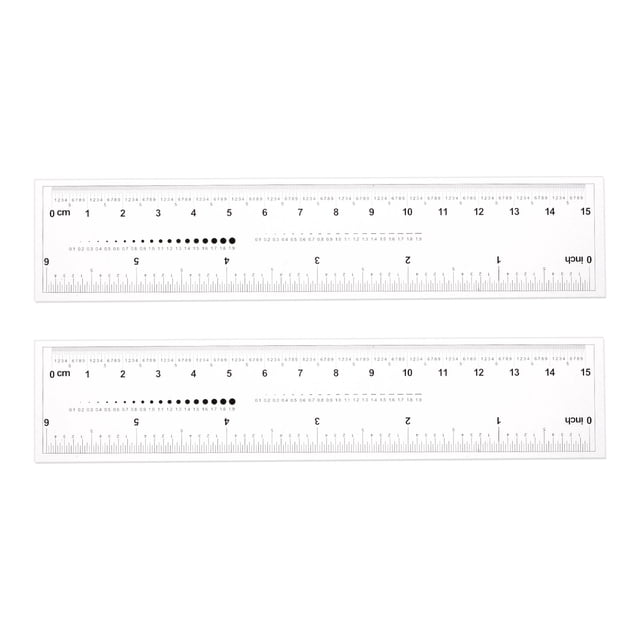 Unique Bargains Flexible Ruler 6 Inch 0.1mm Scale PET Plastic Film Straight Ruler, 2 Pieces