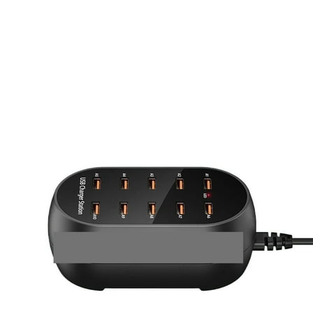 10 Port USB Charger 100V-240V Desktop USB Charging Station for Multiple Devices
