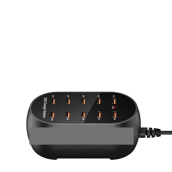10 Port USB Charger 100V-240V Desktop USB Charging Station for Multiple Devices