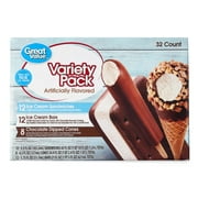 Great Value Ice Cream Variety Pack, 97.4 fl oz 32 Pack