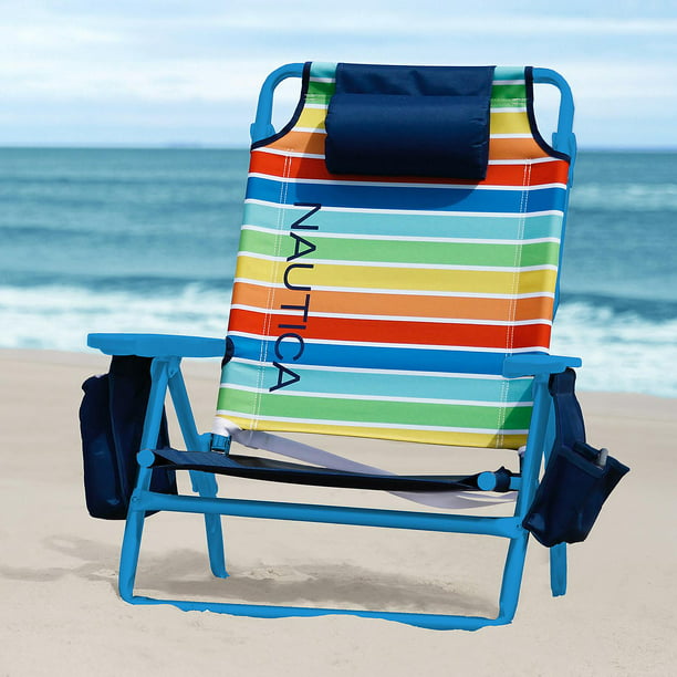New Rainbow Stripe Beach Chair for Simple Design