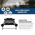 thumbnail image 2 of Disc-O-Bed Youth Single Cot Kid-O-Bed, Portable Bunk with Travel Carry Bag, Black, 2 of 12