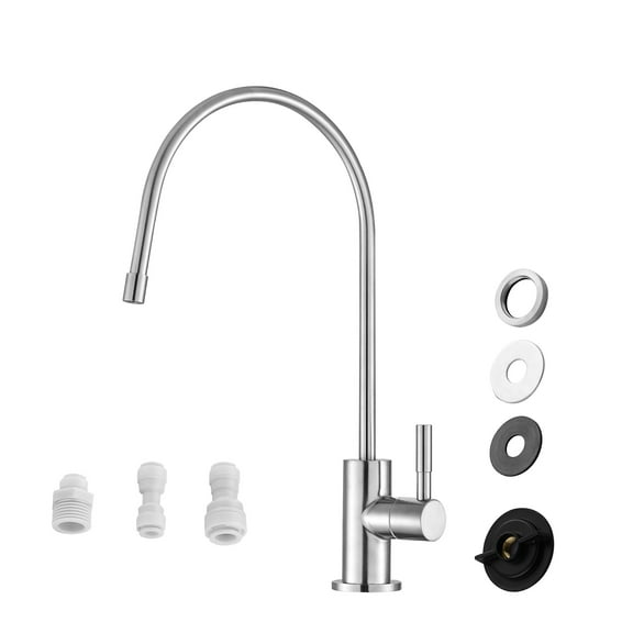 Mocoloo Kitchen Faucets Bar Sink Faucet 360 Degree Single Handle Stainless Steel Brushed Nickel Small RV Faucet