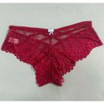 thumbnail image 2 of WULMLEO Sexy Cheeky Panties for Women Lace Criss Cross Bikini Underwear Seamless Panties Ladies Cute Panty Brief Red M, 2 of 3