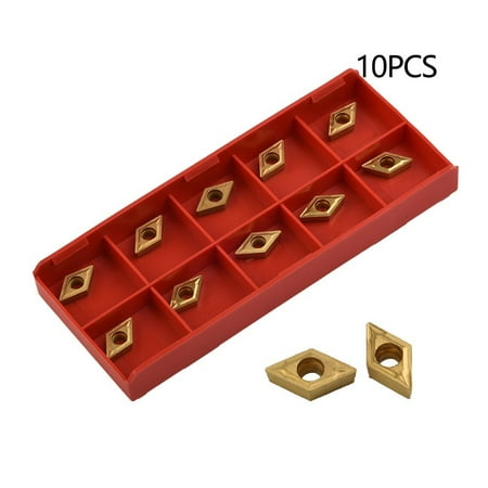 

10Pcs DCMT070204 YBC251 Carbide Inserts For Lathe Turning Tool Holder Boring Bar