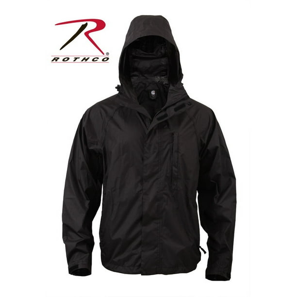 Objector Senatet Monica Price/EA)Rothco 3754 Packable Rain Jacket-Black-M - Walmart.com