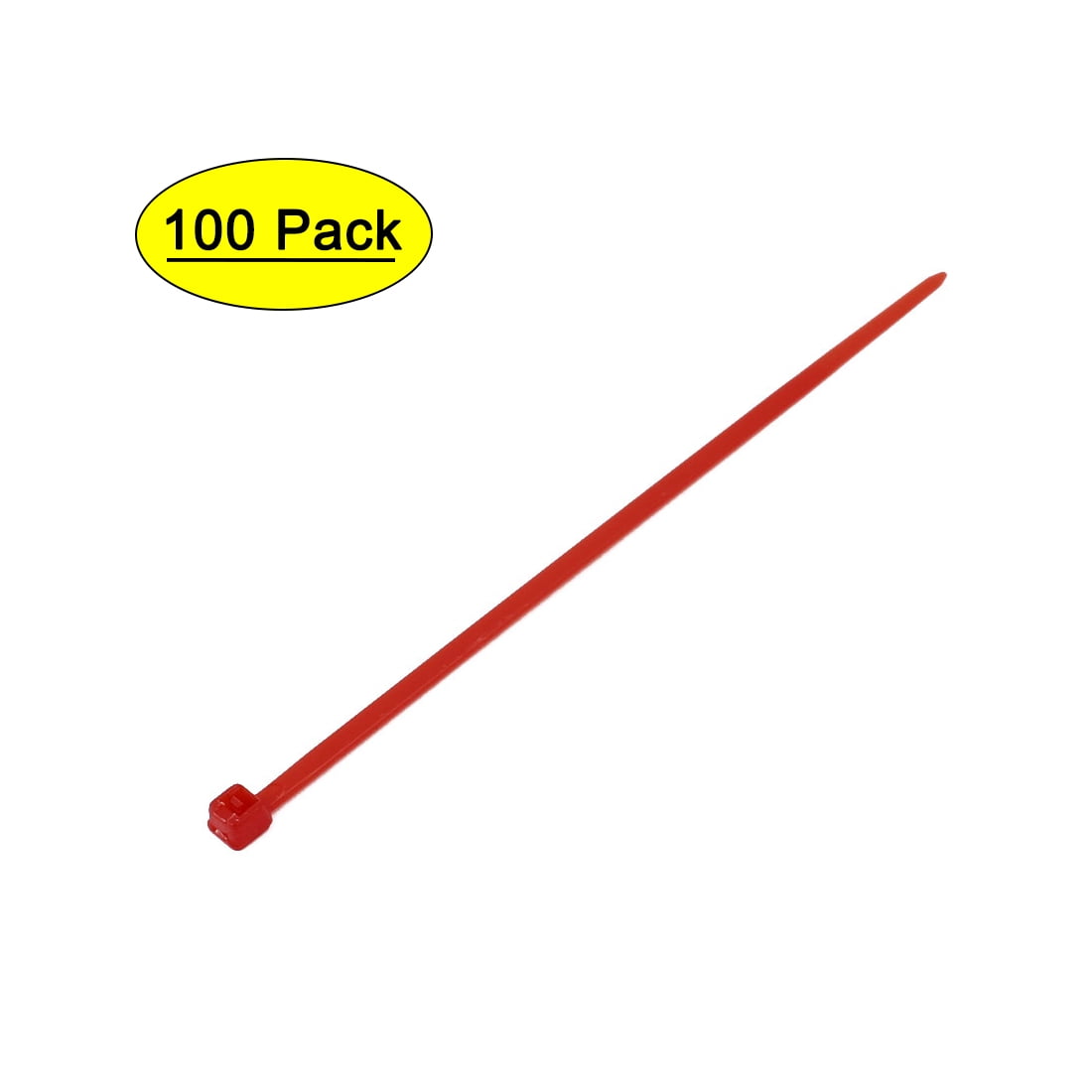 100pcs 3x100mm Self Locking Nylon Cable Ties Industrial Wire Zip Ties Red