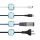 thumbnail image 1 of Clips para Gestión Cables 6 Piezas Magnéticos () Azul, 1 of 9