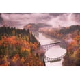 thumbnail image 2 of Sasaki, Kei 18x13 Gold Ornate Wood Framed with Double Matting Museum Art Print Titled - Autumn Tadami Line, 2 of 4