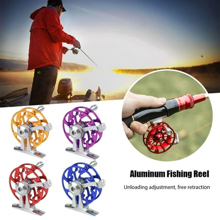 Sioweci Fly Fishing Reel Heavy Duty Aluminum Alloy Lightweight Metal Fly Reel Freshwater Saltwater Trout Bass Carp Pike Panfish Fishing Accessories Blue Size S