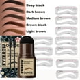 thumbnail image 1 of Eyebrow Stamp Stencil Kit One Step Brow Stamp Shaping Kit stamp on eyebrows waterproof Eyebrow Definer Long Lasting Eyebrow Stamp With 10 Reusable Eyebrow Stencils, 1 of 8