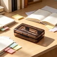 thumbnail image 5 of Ouuluon 2Pcs Pencil Case, Large Capacity Thick Pencil Box, 8x5x2in Gray Easy Wipe Pencil Boxes for Office Sketch Art Supplies, 5 of 7