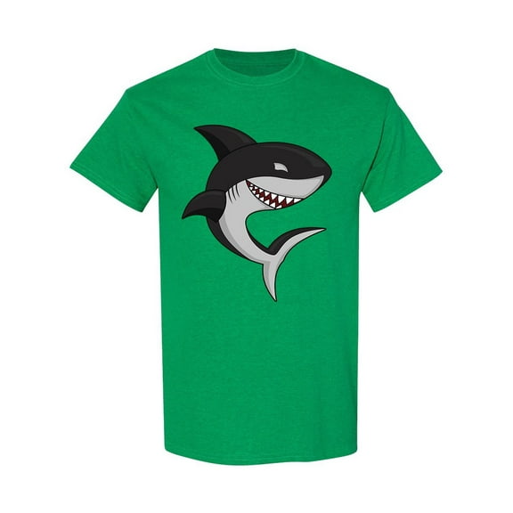 Evil Shark Cartoon T-Shirt Men -Image by Shutterstock, Male x-Large
