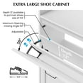thumbnail image 6 of White Shoe Organizer Cabinet: 2 Flip Drawers + Metal Legs, Waterproof Narrow Storage for Entryway/Hallway (Hidden Design), 6 of 8