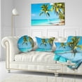 thumbnail image 3 of Designart Tropical Beach - Photography Seascape Throw Pillow - 12x20, 3 of 5