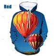thumbnail image 3 of Sudadera con capucha colorida con globo aerostático para hombres y mujeres, sudadera con capucha deportiva informal con estampado 3D, sudadera con capucha con patrón de globo aerostático de pavo para, 3 of 5