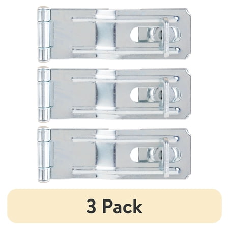 (3 pack) Brinks Zinc Plated Steel New Swivel Hasp, 4.5 inch