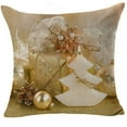 thumbnail image 1 of Housse de Coussin de Noël Décorative en Lin pour Canapé Sofa Lit Type 6, 1 of 6