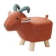 thumbnail image 5 of Reposapiés otomano con forma de animal, banco otomano para entrada, sala de estar, porche. oveja roja, 5 of 9