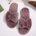 thumbnail image 3 of Fuzzy Slippers Ofreoo Women's Fashion Casual Winter Solid Color Home Indoor Cotton Slippers, 3 of 8