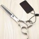 thumbnail image 1 of Tijeras de entresacar profesionales para zurdos de 15 cm (6 pulgadas) – Tijeras de barbero ergonómicas de acero inoxidable, 1 of 2
