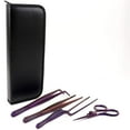 thumbnail image 5 of O'Creme Set of Culinary Tweezer Tongs 8 Inch Straight, 8 Inch Offset and 8 Inch Curved, Plus Super Sharp Chef Scissors, Total 4 Pieces Purple, 5 of 6