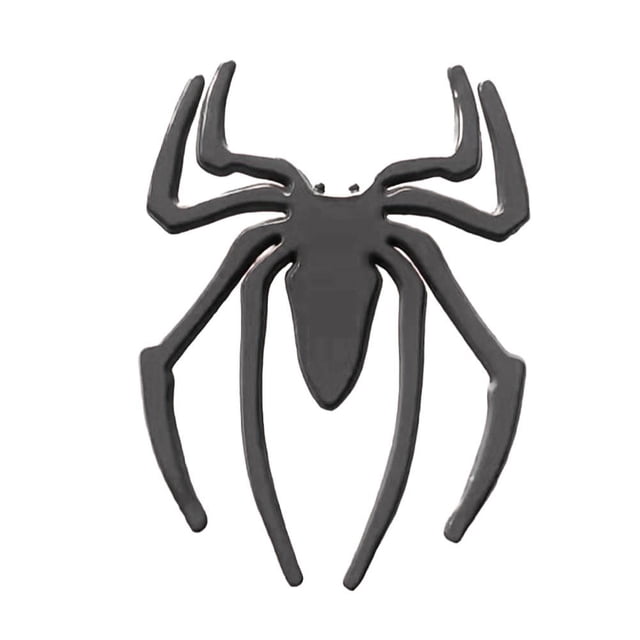 3D Spider Emblem Car Sticker, Metal Silver Spider Badges Sticker for Universal Car Vehicle, Truck, Motorcycle, RV, Scooter, SUV, Door, Window, Cars Decoration