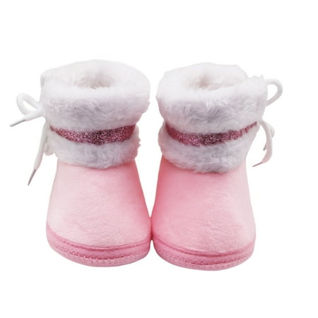 

Mubineo Winter Girl Boy Shoes Anti-Slip Home Warm Plush Casual Party Patchwork Plush Drawstring Boots Shoes