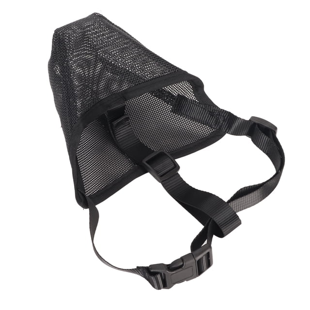 Dog Muzzle Breathable Adjustable Dogs Mesh Covered Muzzle for Biting Chewing Licking Barking Scavenging Poisoned Bait L
