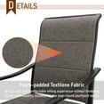 thumbnail image 6 of Sophia & William 9 Pieces Metal Outdoor Patio Dining Set with Gray Padded Textilene Swivel Chairs and Black Extendable Table, 6 of 7