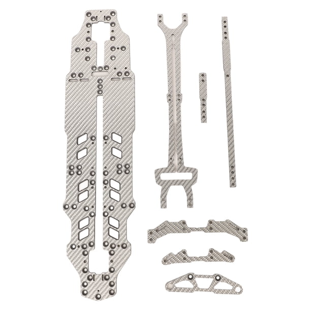 Kit de Chasis de Fibra de Carbono Fuerte Rigidez Kit de Chasis de Coche RC 1/10 Mejora el Rendimiento Operativo Peso Ligero Alta Flexibilidad para Coche de Control Remoto 1:10 ANGGREK Otros