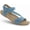 DENIM, variant on Luna Women's Walking Sandal – Adjustable Dual Straps, Hook n Loop Bands, Premium Leather, Comfortable Memory Foam Footbed, Dual Density EVA Cushioning, Lightweight Rubber Outsole, Navy - 8-8.5
