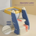 thumbnail image 3 of 2 in 1 Potty Training Seat with Step Stools Ladder for Kids Boys Girls Toddlers, Blue, 3 of 10