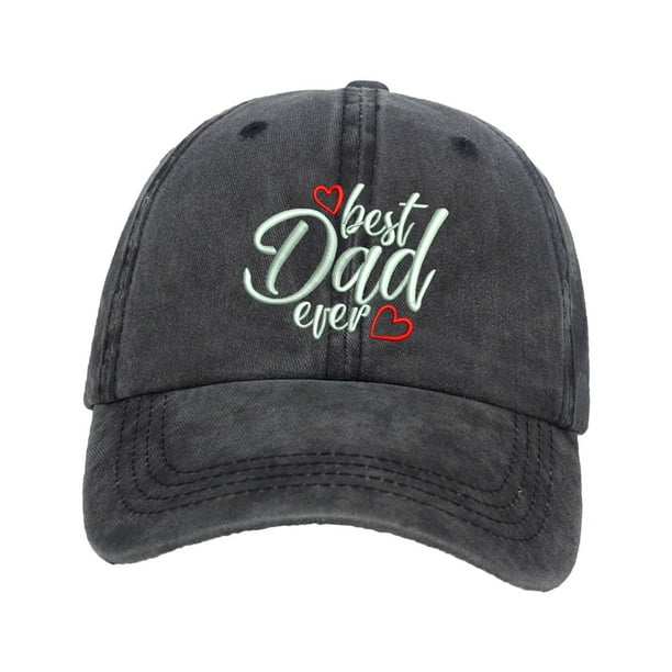 Gorra de béisbol bordada con visera para el sol, gorra de golf, regalo para el Día del Padre, transpirable para hombre. Negro