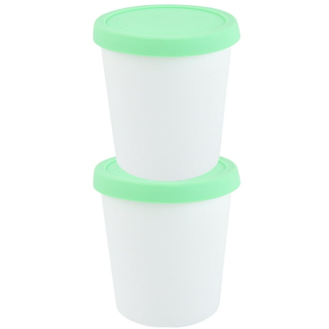 LIFKOME Ice Cream Pint Storage Containers With Silicone Lids For Ice Cream Sorbet Yogurt And Soup Reusable Meal Prep 2.64 X 2.64 X 3.15 Inches