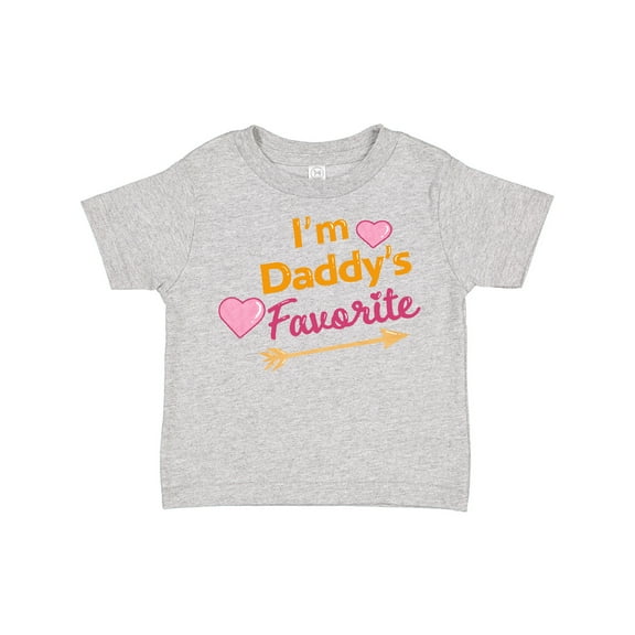 Inktastic I'm Daddy's Favorite with Arrow and Hearts in Pink Boys or Girls Toddler T-Shirt