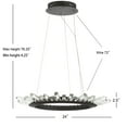 thumbnail image 4 of JONATHAN Y Elsa 24" Adjustable Integrated LED Modern Crystal Pendant, Black/Clear, 4 of 8