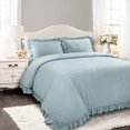 thumbnail image 2 of Lush Decor Lake Blue Reyna Comforter Ruffled 3 Piece Set with Pillow Sham Full Queen Size Bedding, 2 of 4