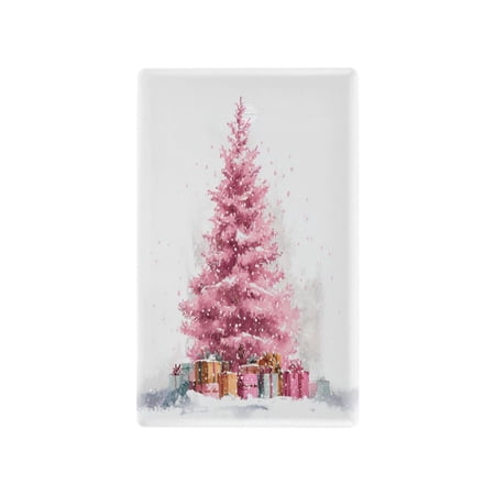IAUYY Retardant PC Material Unused Outlet Cover Switch Plate Covers Easy DIY Installation with Screws Light Switch Cover Plate Pink Christmas Tree