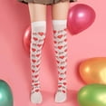 thumbnail image 2 of Baqcunre Womens Party Heart Love Valentine's Socks | Thigh-High Socks | Womens Striped Cotton Thigh High Tube Sock | Over Knee Boot Socks, 1 Pair of Socks A One Size, 2 of 3