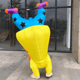 thumbnail image 3 of Inflatable Upside-Down Clown Costume - Funny Circus Outfit For Parties, Halloween & Events,Height 4'11"-6'3",Yellow clown, 3 of 6