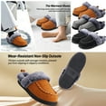 thumbnail image 7 of CHICVOMEY Unisex Fuzzy Memory Foam Slippers Moccasin Style Women Slip-On Winter House Shoes Indoor & Outdoor Comfy Slippers, 7 of 7