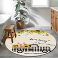 thumbnail image 3 of Round Rug 3.3Ft Washable Non-Slip, Cute Pig Circle Area Rugs for Living Room Bedroom, County Sunflowers Truck Farmhouse Black White Plaid Indoor Floor Mats Carpet Runner for Home Decor Aesthetic, 3 of 8