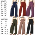 thumbnail image 2 of JED FASHION Women's Smocked Waist Soft Knit Wide Leg Pants S-3XL, 2 of 2