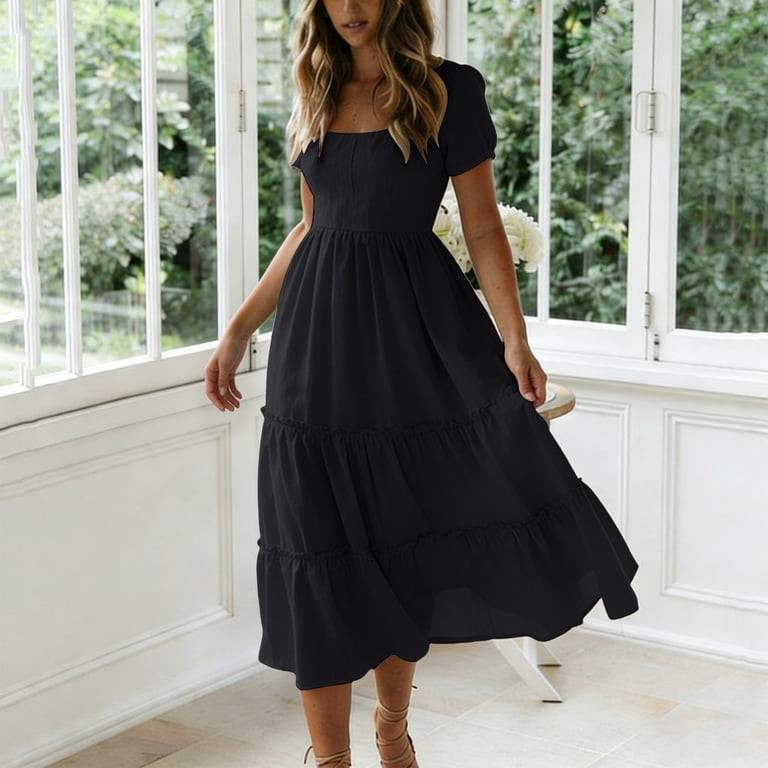 black summer dress for women dress, what to consider when buying black this summer hits above the ankle on most Off Shoulder Dress summer Black