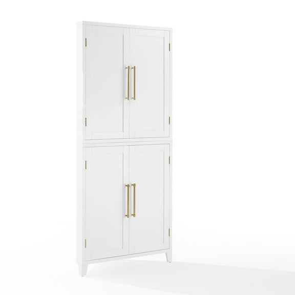 Crosley Furniture Roarke Corner Kitchen Storage Pantry Cabinet