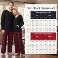 thumbnail image 3 of U2SKIIN Couple Pajama Sets, Plaid Matching Pajama Set for Men and Women Soft Warm Pjs Set（Dark-red/Christmas Tree Womens, Medium）, 3 of 6
