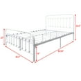 thumbnail image 3 of GZXS Queen Metal Bed Frame with Headboard & Footboard, Heavy-Duty Steel Slats and Center Support, Queen Size Platform Bed with 10.6" Under-Bed Storage Space, White, 3 of 7